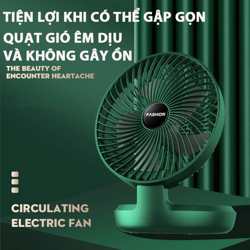 Quạt Gấp Để Bàn USB Tặng Kèm Củ Sạc 5V Tuỳ Chỉnh Tốc Độ Gió Theo Ý Muốn GULIFE-GLQDB99 Bảo Hành 6 Tháng