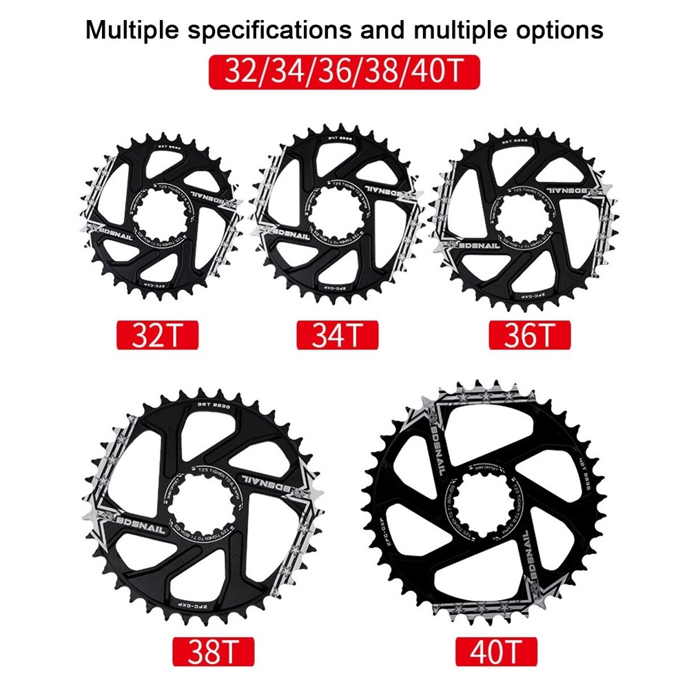 Đĩa Đùi SNAIL GPX Hợp Kim Nhôm 7075 Siêu Nhẹ 36/38T Tương Thích Sram 11/12S NX XX XO GX GXP11 Đùi 1 Đĩa Dành Cho Xe MTB