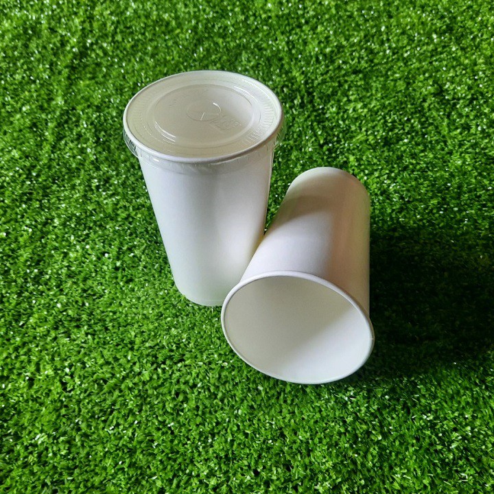 Ly Giấy Trà Sữa -550ml - Nắp - 10 Cái