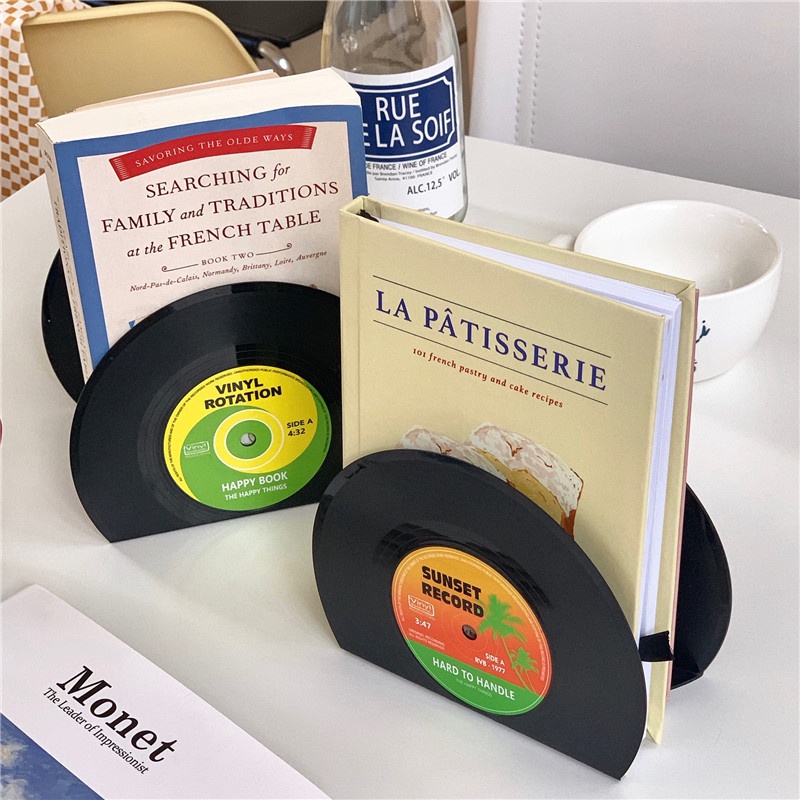 Set 2 Giá Đỡ Sách Chống Trượt Phong Cách Retro