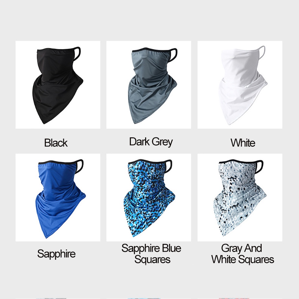 Khăn Quàng Cổ Thể Thao Hình Tam Giác Bằng Lụa Lạnh Chống Nắng Mùa Hè