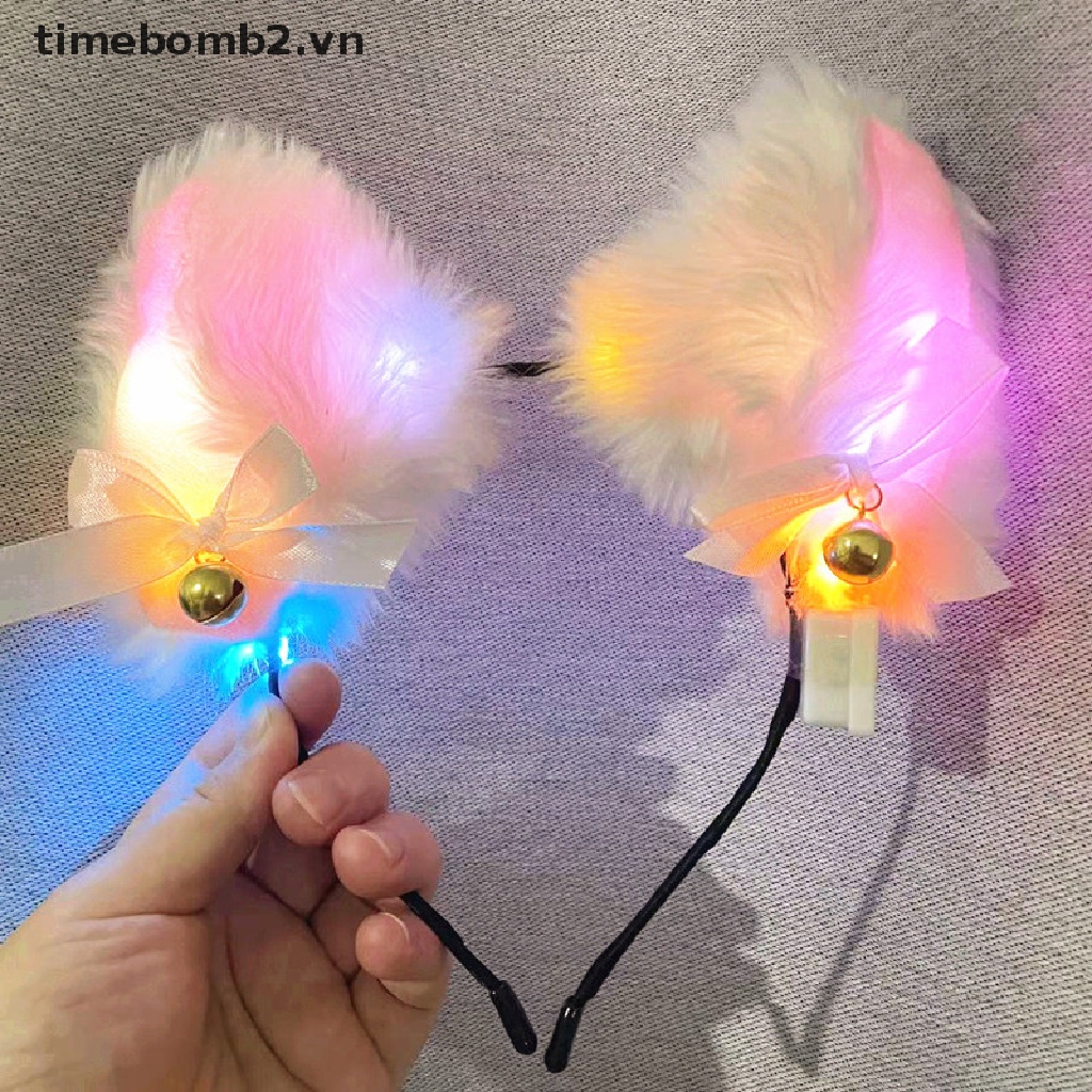 Cài Tóc Tai Cáo Có Đèn Led Dễ Thương Cho Bé Hóa Trang Tiệc Halloween