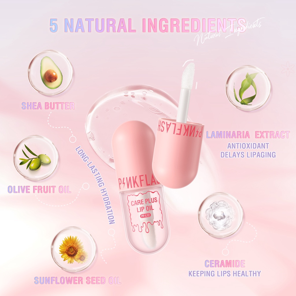 Son dưỡng môi PINKFLASH dưỡng ẩm làm mờ nếp nhăn cao cấp