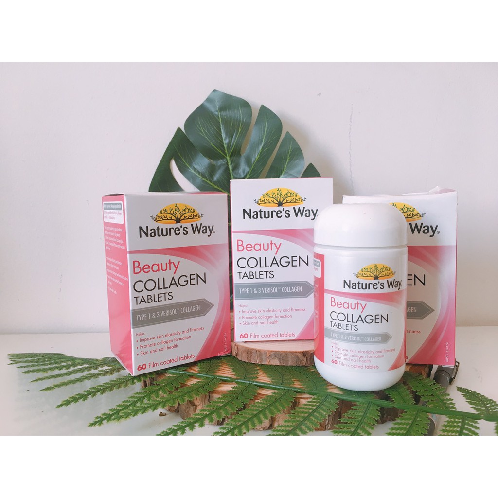 VIÊN UỐNG BEAUTY COLLAGEN NATURE’S WAY CỦA ÚC, 60 VIÊN DATE 2022
