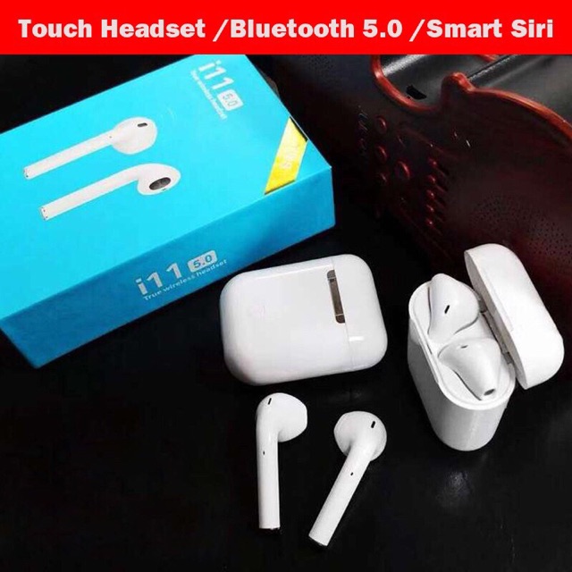 Tai Nghe Airpod Bluetooth 5.0 Không Dây I11 Tws Stereo Super Bass [Hàng Cao Cấp] tặng kèm túi bảo vệ silicon | BigBuy360 - bigbuy360.vn