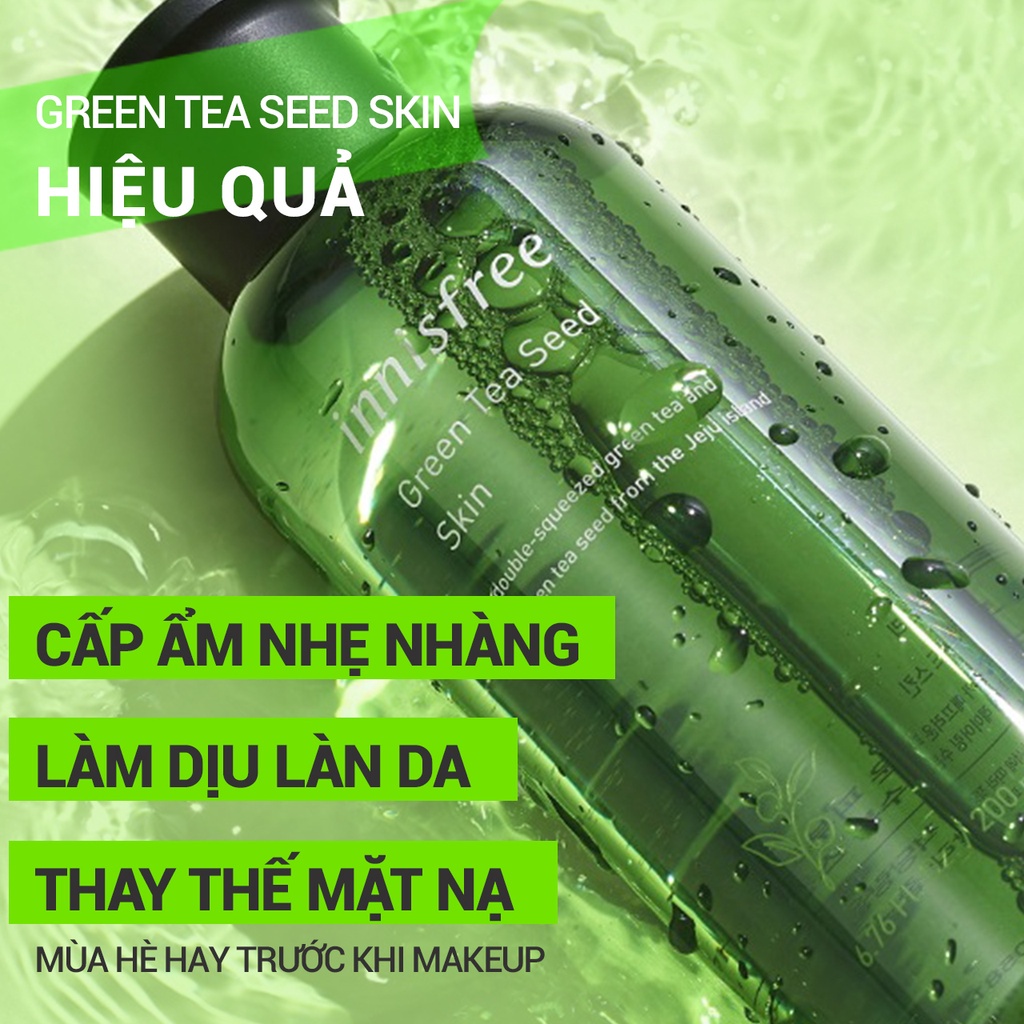 [Mã COSIF05 giảm 10% đơn 400K] (Quà tặng) Bộ dưỡng ẩm và bảo vệ da trà xanh Innisfree Green Tea Seed Set