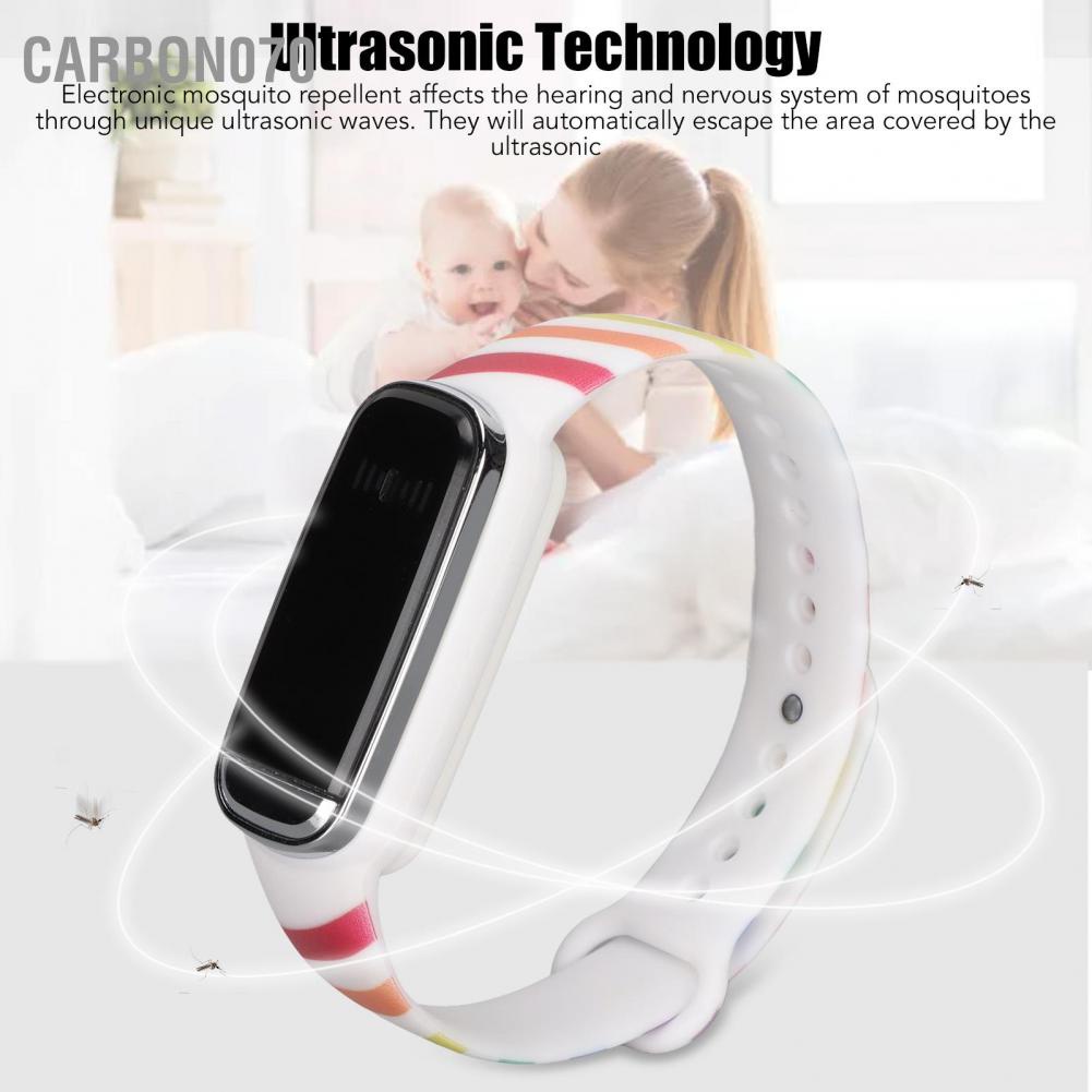 Carbon070 Carbon070 Vòng đeo tay chống muỗi siêu âm Di động cho du lịch Đi bộ đường dài Câu cá Đọc sách cắm trại