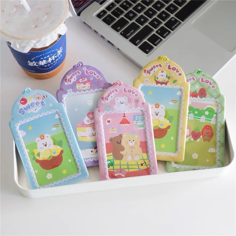 Card holder đựng ảnh, card màu pastel xinh xỉu