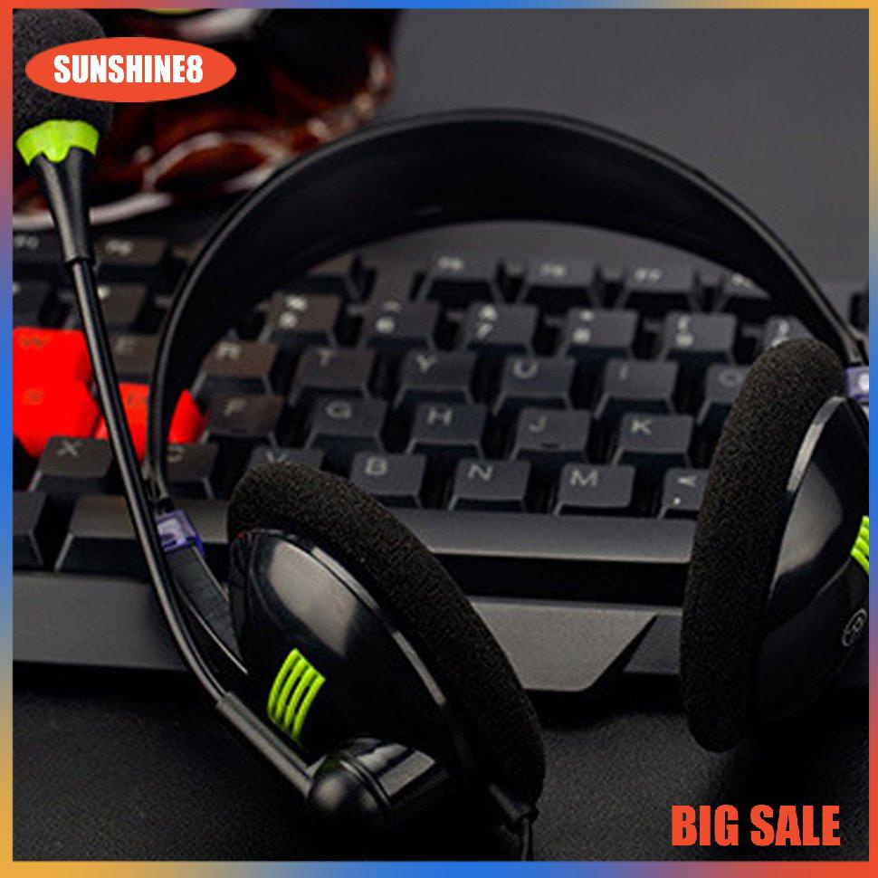 【SUN】Headsets 3.5mm Voice Microphone By Wire Headset Comfortable Earmuffs