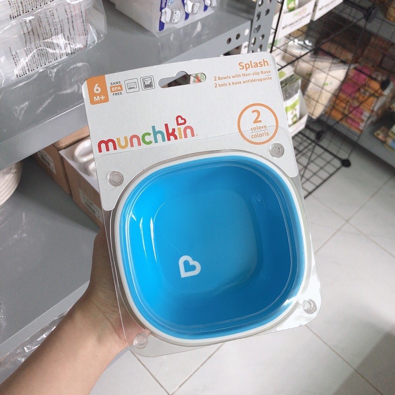 [Set 2] Bát Ăn Dặm, Chén Ăn Dặm Chống Trượt Cho Bé Munchkin