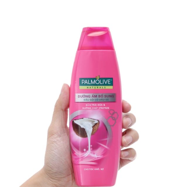 Dầu gội Pamolive sữa dừa 180ml cho tóc khô xơ, dầu gội palmolive
