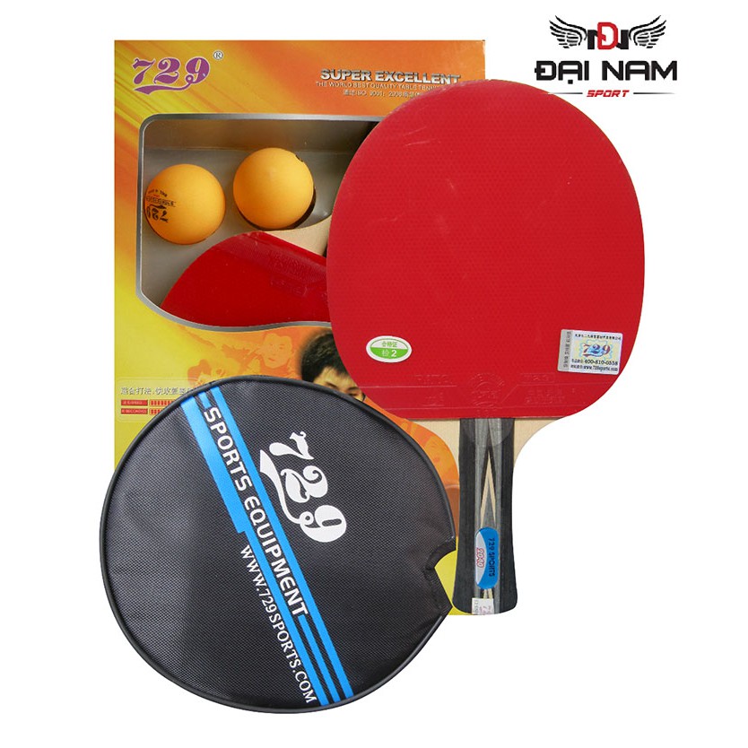 Vợt đánh bóng bàn 729-2040 Đại Nam Sport + Tặng 2 quả bóng + 1 túi đựng vợt