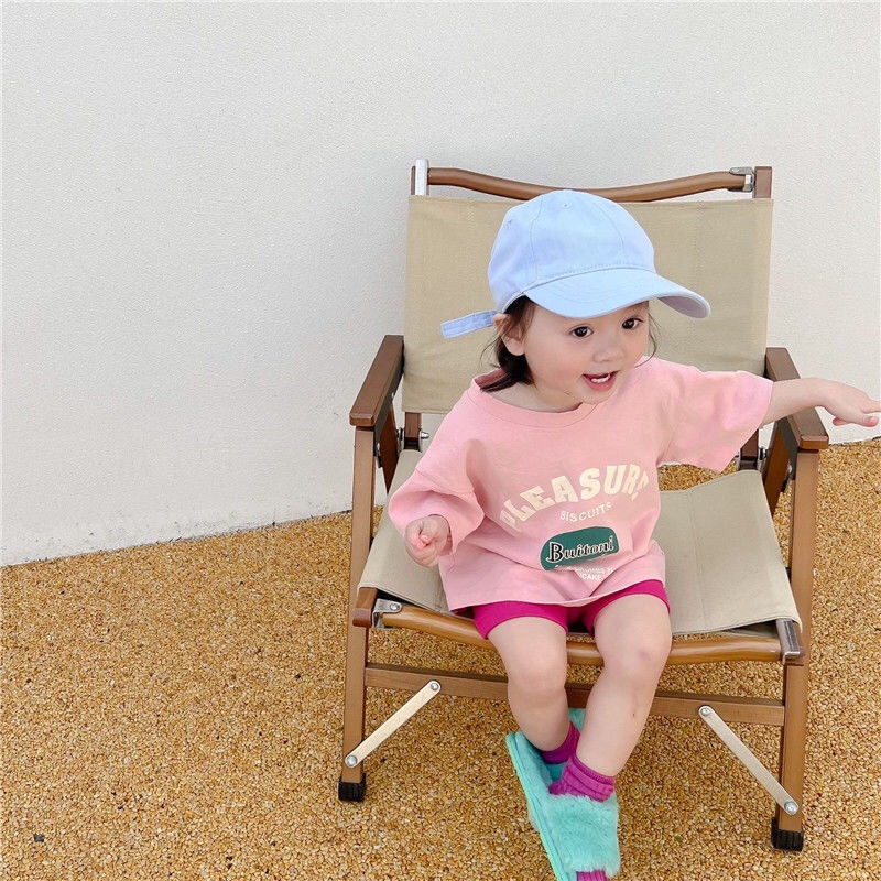 Bộ Trang Phục Gồm Áo Thun Tay Ngắn Và Quần Dài Bằng Vải Cotton Thời Trang Mùa Hè Dành Cho Bé Gái 5 Món