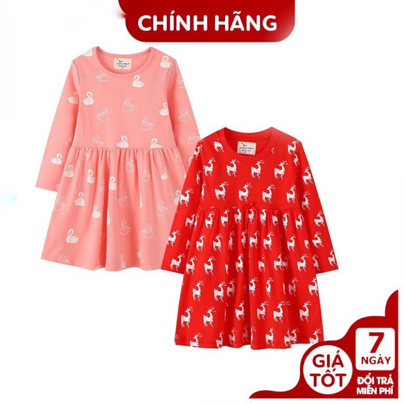 CHÍNH HÃNG_Váy bé gái dài tay họa tiết Jumping Meters | BigBuy360 - bigbuy360.vn