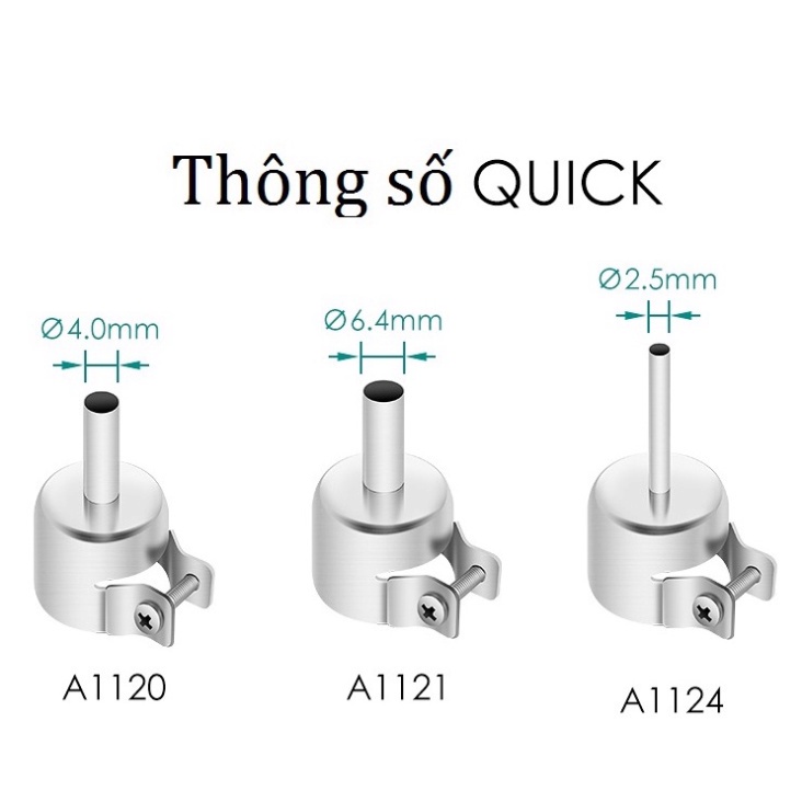 Đầu khò Quick 850A, 850D, 706W+, 857DW + (Chính hãng và rẻ)