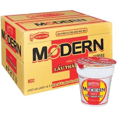 Thùng mỳ ly MODERN hãng ACECOOK vị Lẩu Thái tôm
