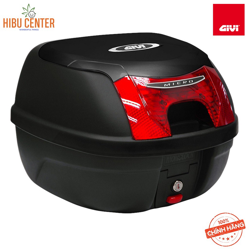 [Bán Chạy Nhất] Thùng GIVI E26N/ E26NX MICRO 26 Lít Khóa Monolock Decal Bạc/ Phản Quang Đỏ Hàng Chính Hãng – HBCENTER