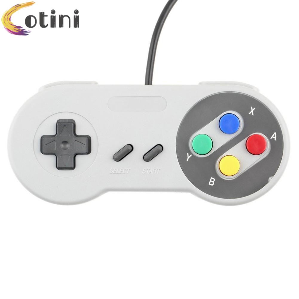 Tay cầm chơi game 4 nút Super Nintendo Snes USB chất lượng cao thích hợp cho máy tính để bàn/Mac