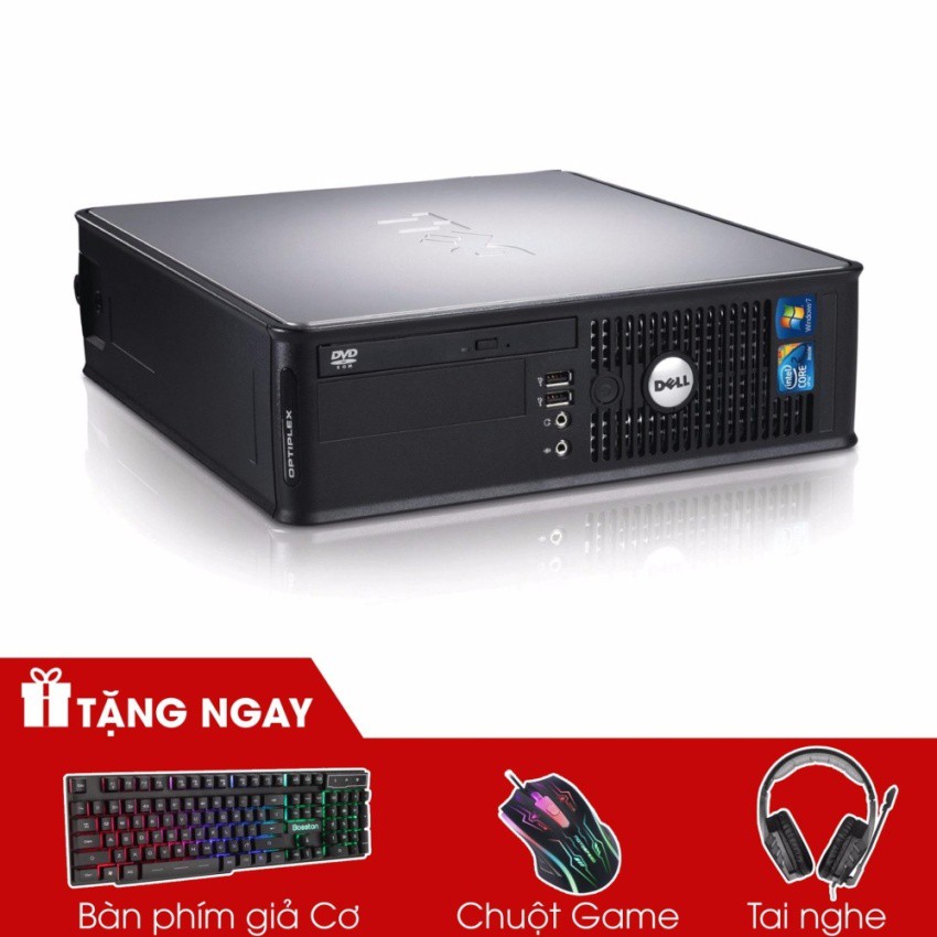 Máy tính văn phòng Dell Optiplex 760 SFF (Core 2 Quad Q6600, Ram 4GB, HDD 320GB) + Quà Tặng - Hàng Nhập Khẩu