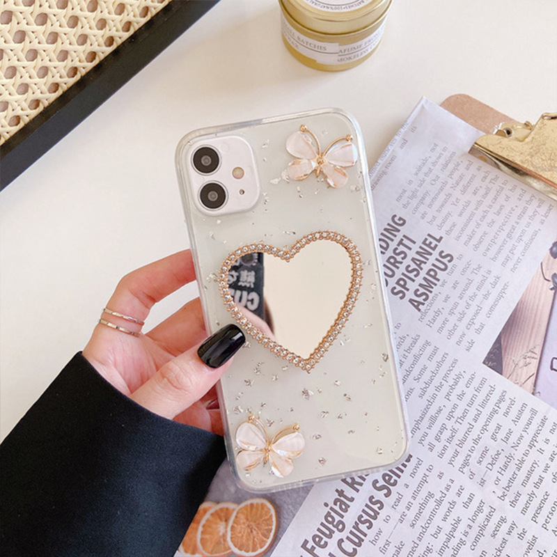 Ốp hình con bướm tráng gương cho IPhone 12mini 11promax 11/12 Pro Max/8 Plus/12 Mini/11 Pro Max/XS/7/8/X/XR/XsMax 7 / 8 | BigBuy360 - bigbuy360.vn