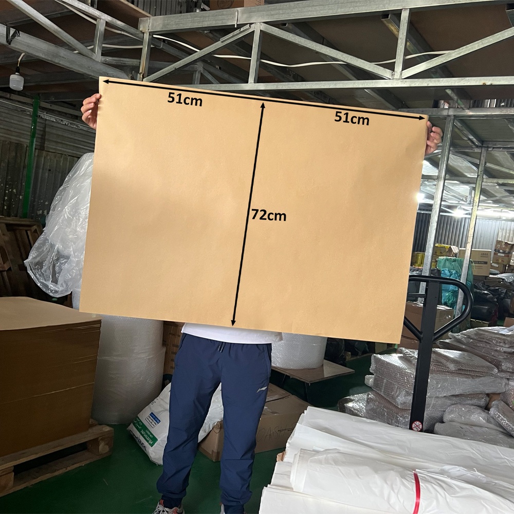 Combo 100 Tờ Giấy Kraft Nhật - Giấy Xi Măng Gói Hàng Size 72x102cm và 51x72cm, Loại Dai, Bền, Gói Quà, Quần Áo