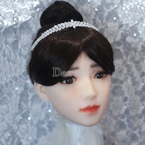 Băng Đô Hình Vương Miện Một Lớp Đính Đá Zircon Thời Trang Cho Cô Dâu