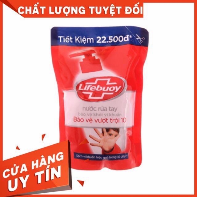 Nước rửa tay Lifebuoy Bảo vệ khỏi vi khuẩn 450gr (Túi) đo