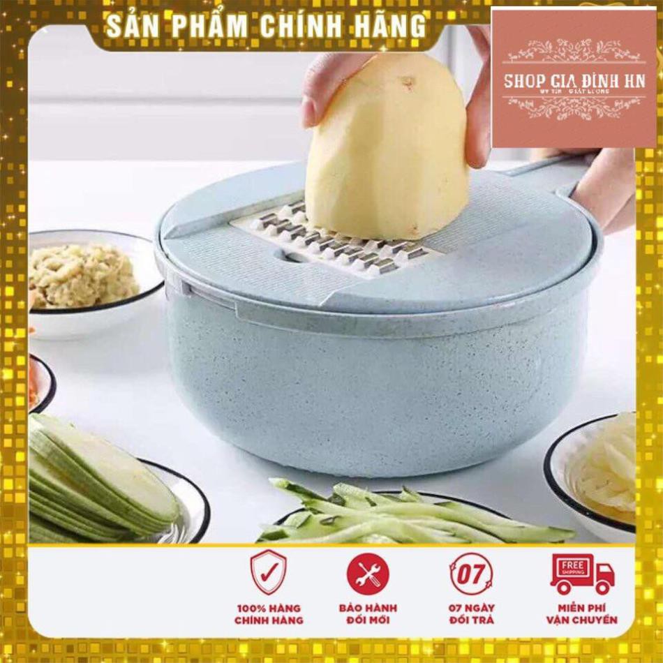 Bộ Nạo Củ Quả Lúa Mạc Nhà Bếp Thông Minh - Dụng Cụ Bào Sợi, Thái Lát, Cắt Rau Củ Quả Đa Năng