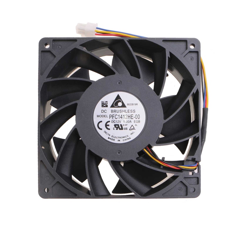 Quạt Thổi Khí 4 Dây 7500rpm PFC1412HE-00 12V 9A 14038 14cm PWM Server 395g