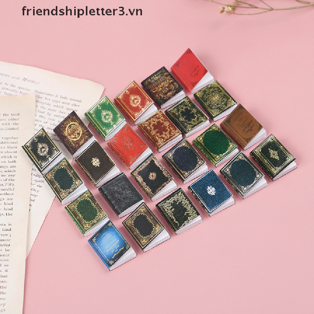 Set 3 Mô Hình Cuốn Sách Mini Tỉ Lệ 1: 12 Cho Bé Chơi Đồ Hàng
