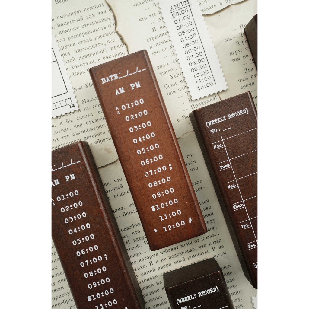 Con dấu gỗ - Mẫu planner