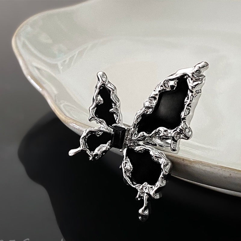 Nhẫn Hở Hình Bướm Đen Thời Trang Cao Cấp Dành Cho Nữ