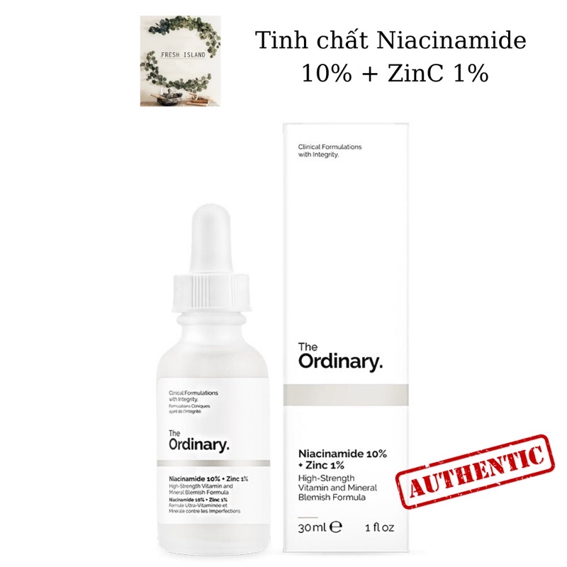 Tinh Chất The Ordinary Niaciamide 10 % +ZinC 1% giảm mụn