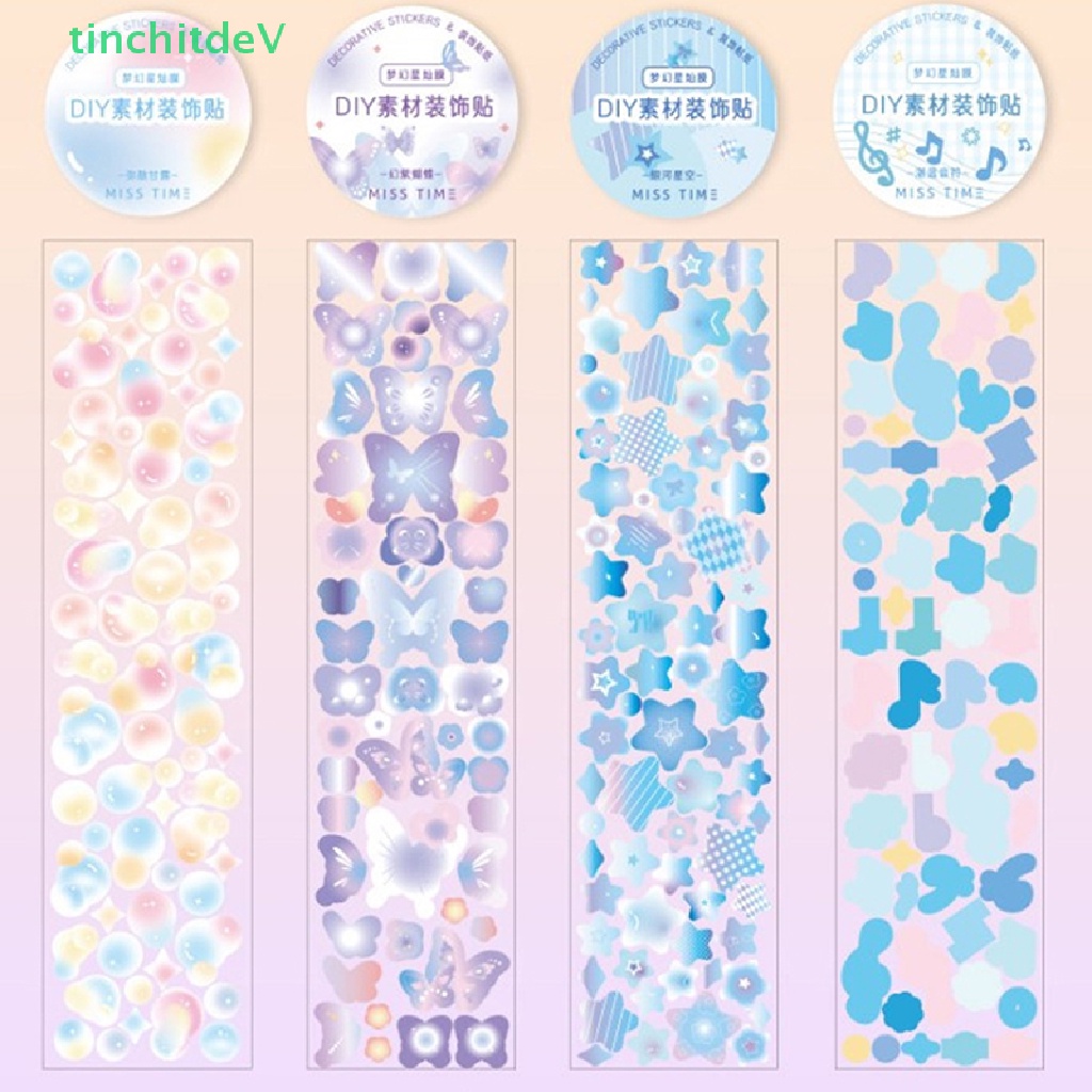 [TinchitdeV] Băng Keo Dán Trang Trí Thủ Công Cắt Laser Hình Trái Tim Dễ Thương DIY [Mới]