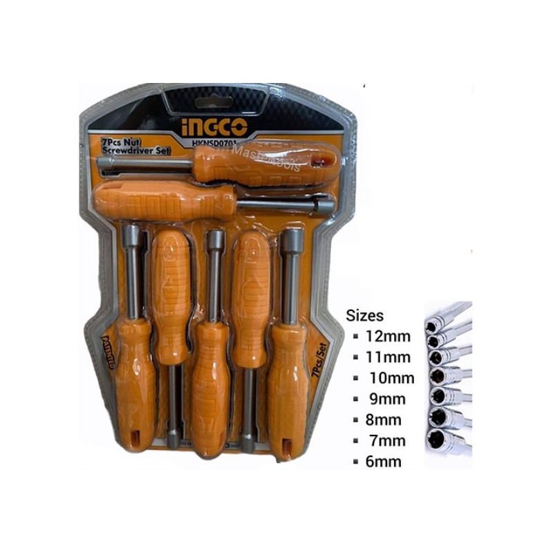 6-12mm Bộ tuốc nơ vít lục giác Ingco HKNSD0701