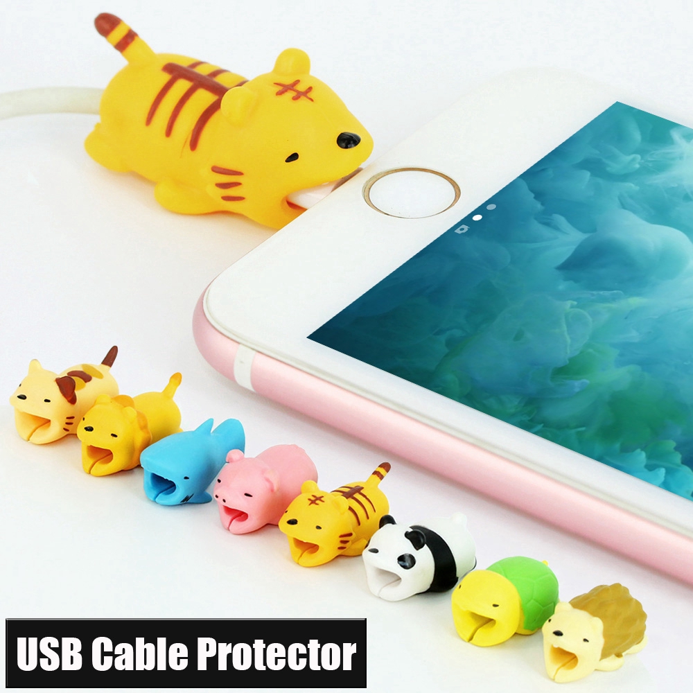 Phụ kiện bảo vệ đầu dây cáp thiết kế hình động vật đáng yêu