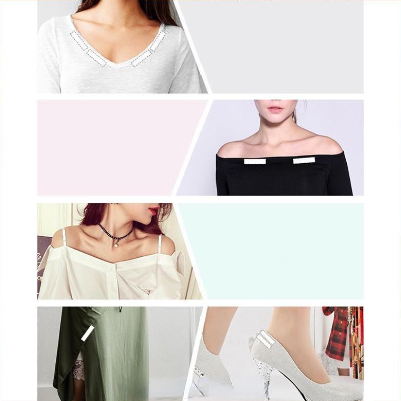 Set 36 Miếng Dán Hai Mặt Trong Suốt Siêu Mỏng Chống Nhìn Trộm Cho Cạnh Áo