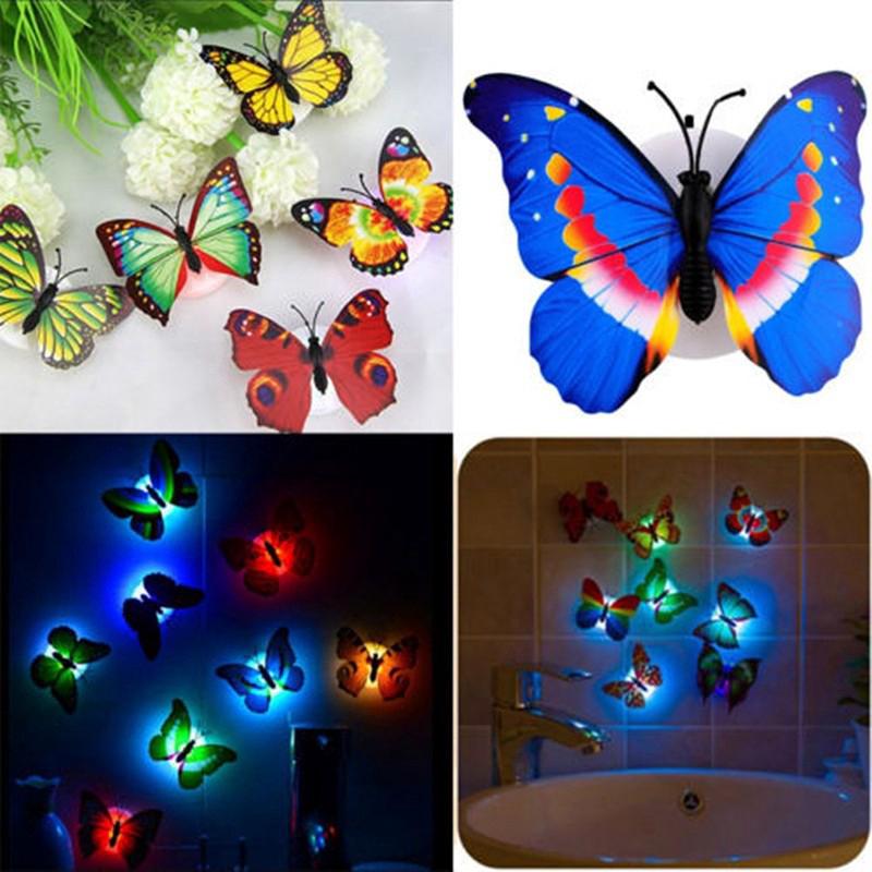 1 đèn led mini hình bướm thay đổi màu sắc
