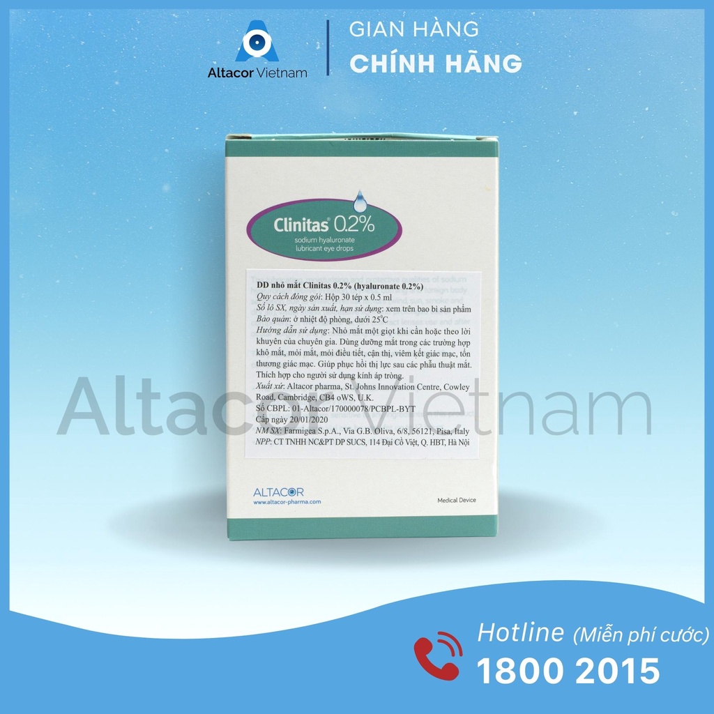 - Dung dịch nhỏ Mắt Clinitas® 0.2% - Ý
