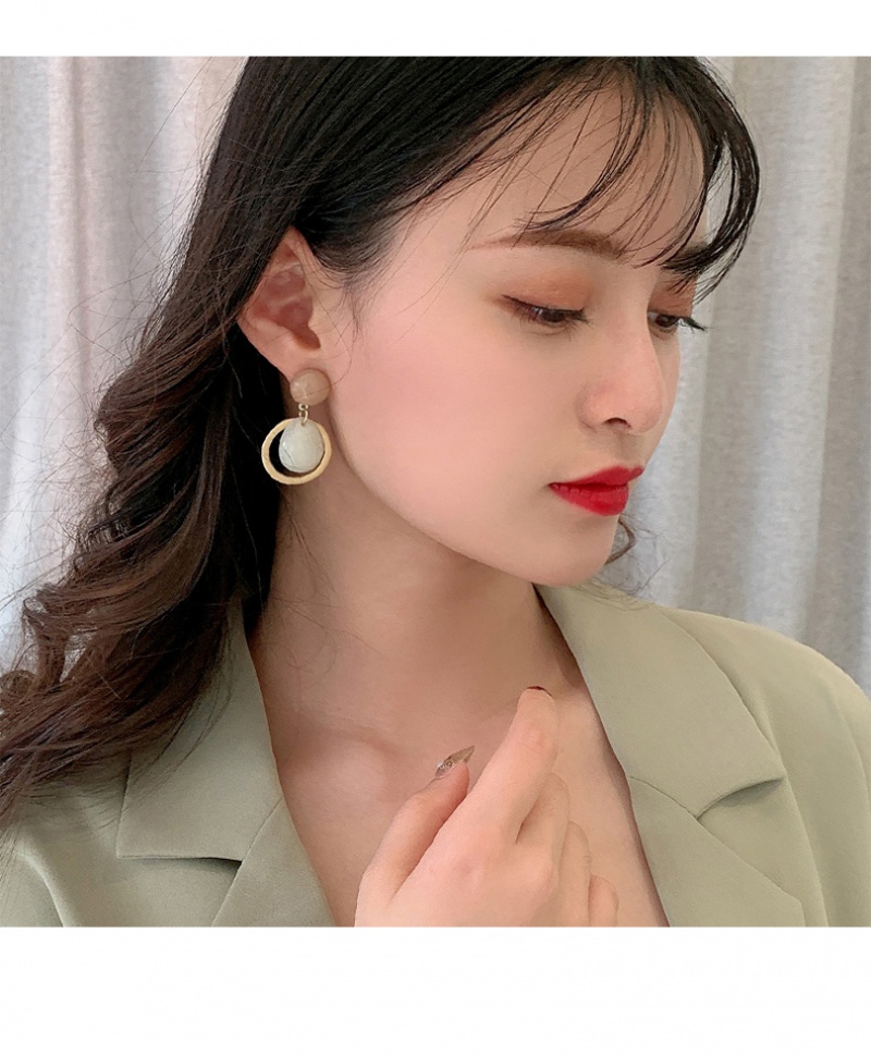 Bông Tai Mạ Bạc 2024 Kiểu Dáng Đơn Giản Phong Cách retro Hàn Quốc Mới