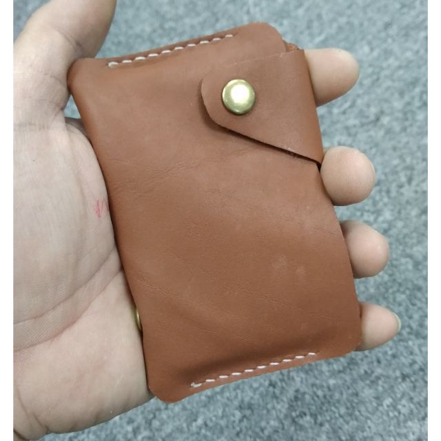 Ví Mini Đựng Thẻ ATM, Thẻ Xe Siêu Thị, Bằng Da Bò Thật