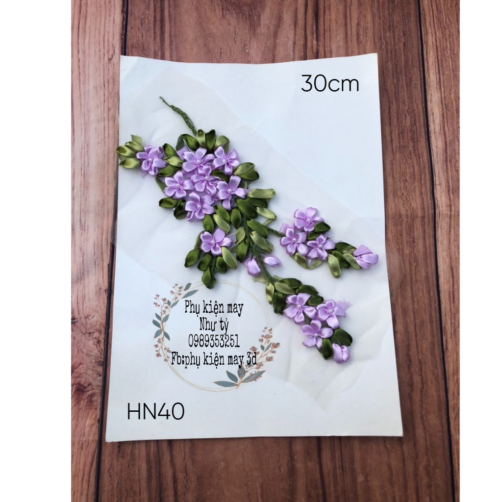 nhánh hoa ruy băng nhí xinh xinh 30cm