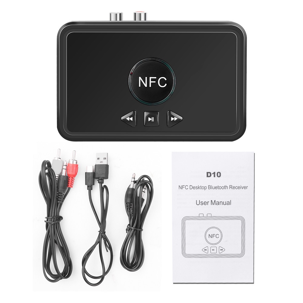 Bộ thu phát âm thanh Nfc Bluetooth 5.0 không dây hỗ trợ nghe nhạc cho pc tv jack cắm 3.5mm aux