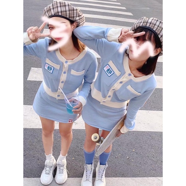 |PINEL SET| Set tiểu thư xanh dương banda TLÉA