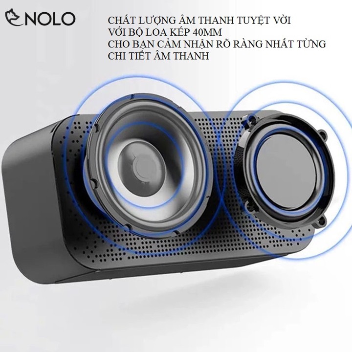 Loa Bluetooth 5.0 Thẻ Nhớ AUX FM K10 Tráng Gương Tích Hợp Đồng Hồ Có Báo Thức Và Công Nghệ Tiết Kiệm Pin Dimming