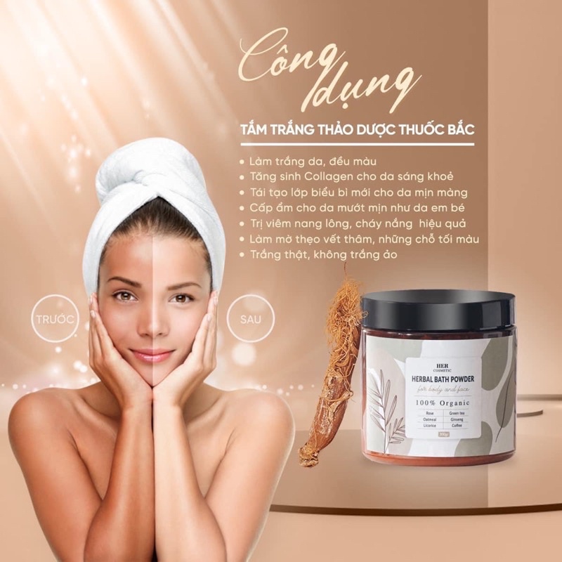 BỘT TẮM TRẮNG TOÀN THÂN CHUẨN SPA - HER COSMETIC | BigBuy360 - bigbuy360.vn