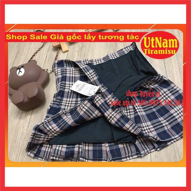Chân váy kẻ caro có ảnh chụp thật SP