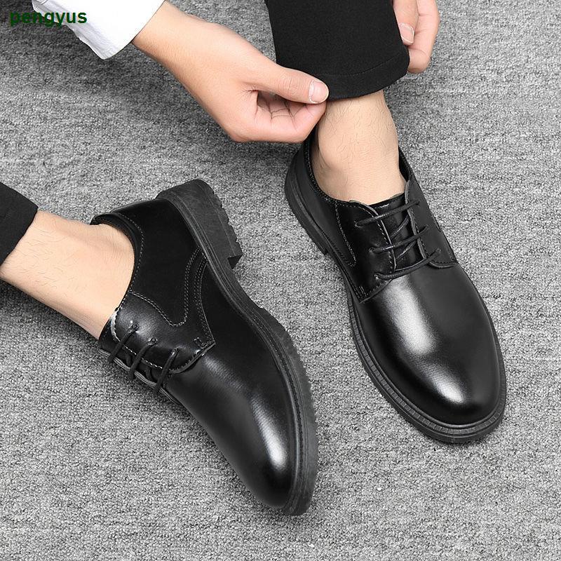 Giày da thiết kế đơn giản phong cách Hàn Quốc thời trang thanh lịch cho nam