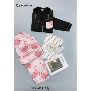 Bộ Pijama lụa satin big size 60 -110 kg
