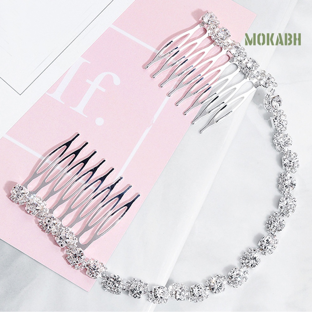 Lược Cài Tóc Dạng Chuỗi Đính Đá Trang Trí Cô Dâu Sang Trọng